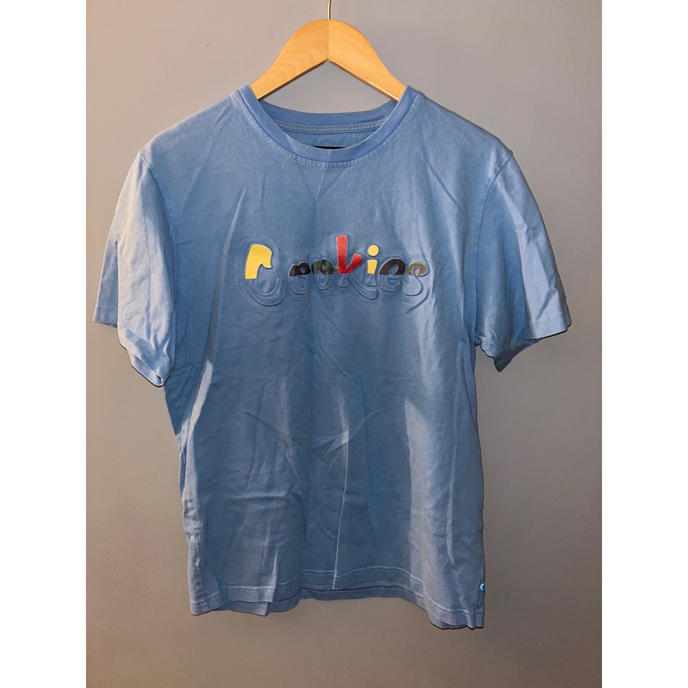 Cookies Mens T Shirt Blue Short Sleeve Crew Neck‎ Logo Graphic Size Medium